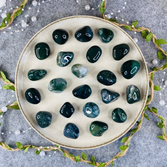 Moss Agate - Tumbled