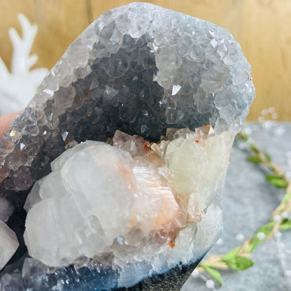 Amethyst with Calcite