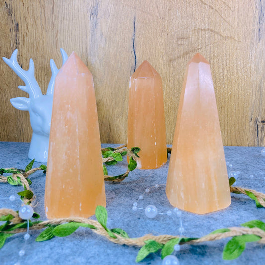 Orange Selenite - Tower